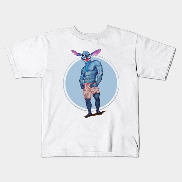 Muscle Stitch Kids T-Shirt by barytat